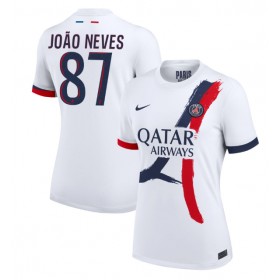 Paris Saint-Germain Joao Neves #87 Borta Kläder Dam 2024-25 Kortärmad